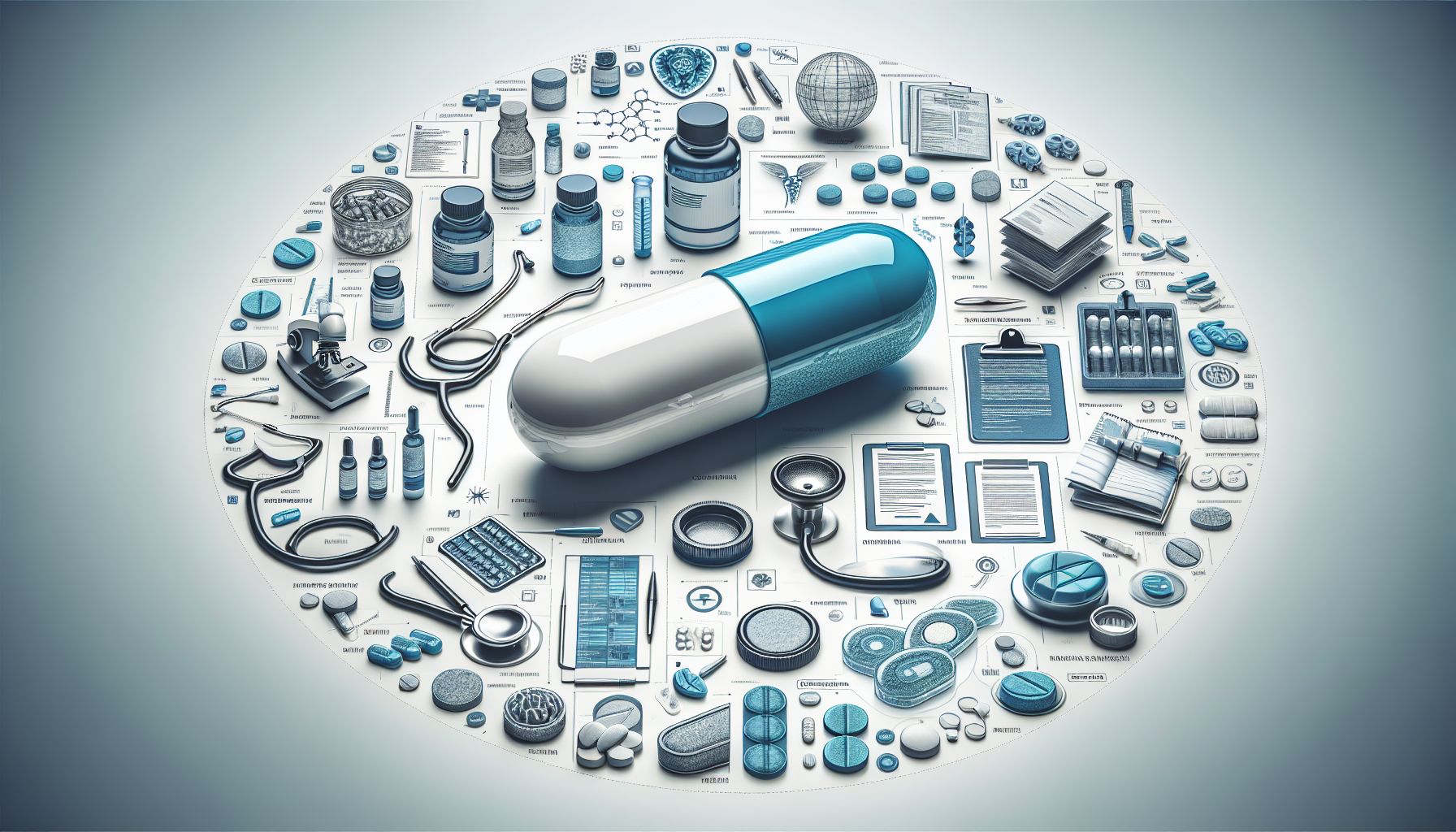 An illustration of Tadalafil medication tablets